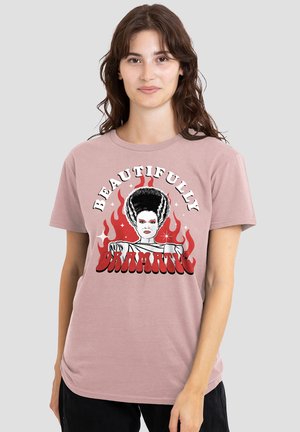 Universal Studios, UNIVERSAL MONSTERS VALENTINE'S DAY BEAUTIFULLY DRAMATIC - Print T-shirt - pink