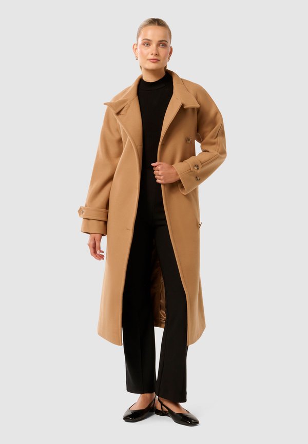 JILLY FUNNEL NECK COAT - Classic coat - camel3