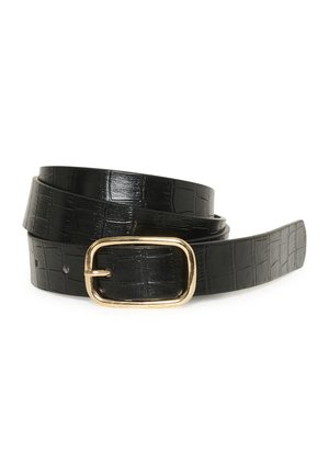 Belt - black w gold buckle