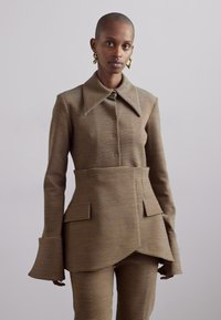 A.W.A.K.E. MODE FITTED WITH BASQUE DETAIL - Blúzka - brown