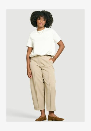 LolaLiza, BUBBLE HEM CREW NECK T-SHIRT BUBBLE HEM CREW NECK T-SHIRT - T-shirt basic - optical white