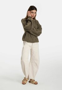 Free People GOOD LUCK MID RISE BARREL - Jeans Relaxed Fit - beige