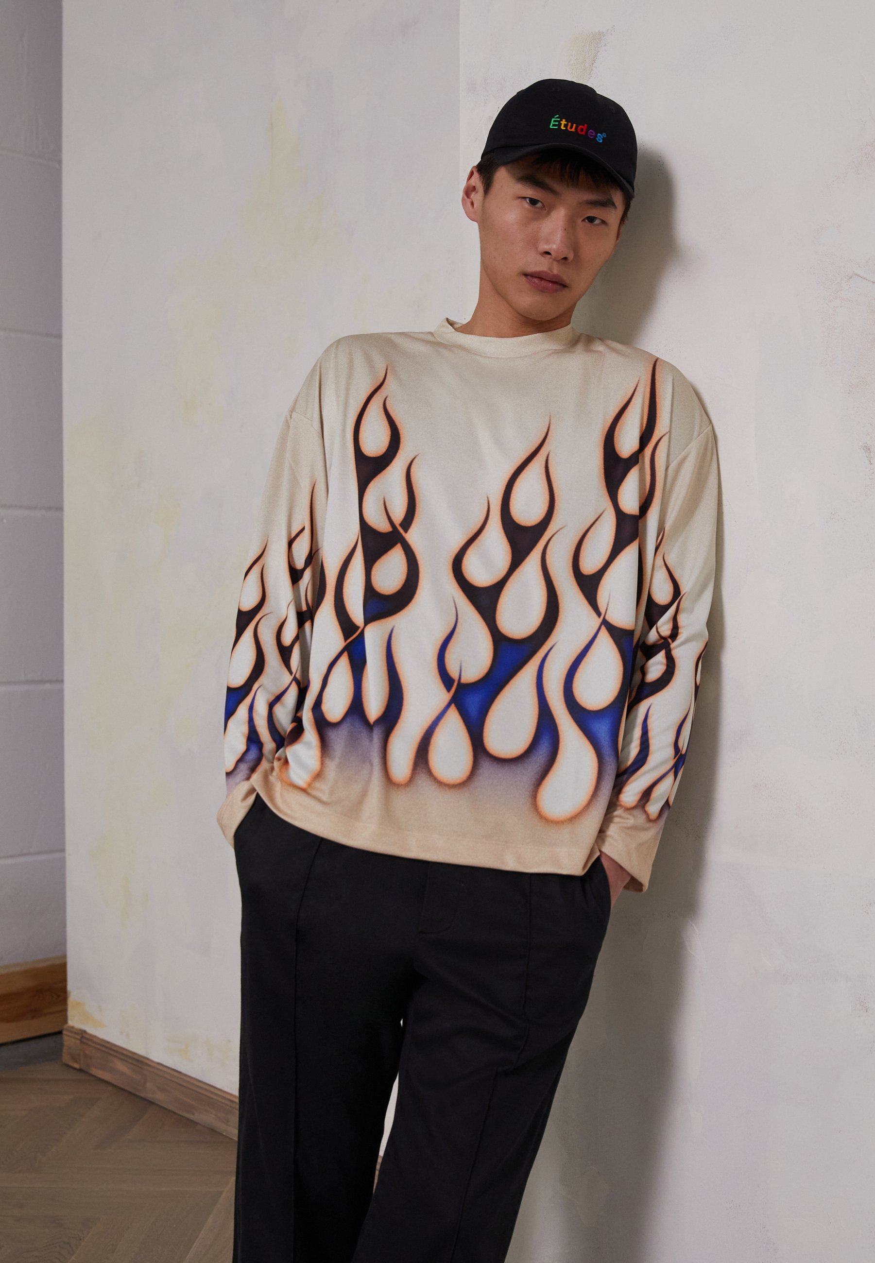 1*9様 Taka 着用 ETUDES STUDIO Flaming ロングTシ ETUDES エチュード DESERT LS FLAMING ロンT 炎