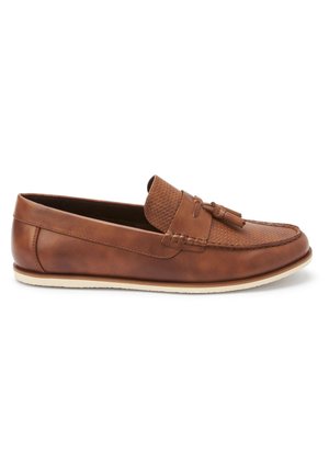 EMBOSSED TASSEL LOAFERS - Mockasiner - tan brown