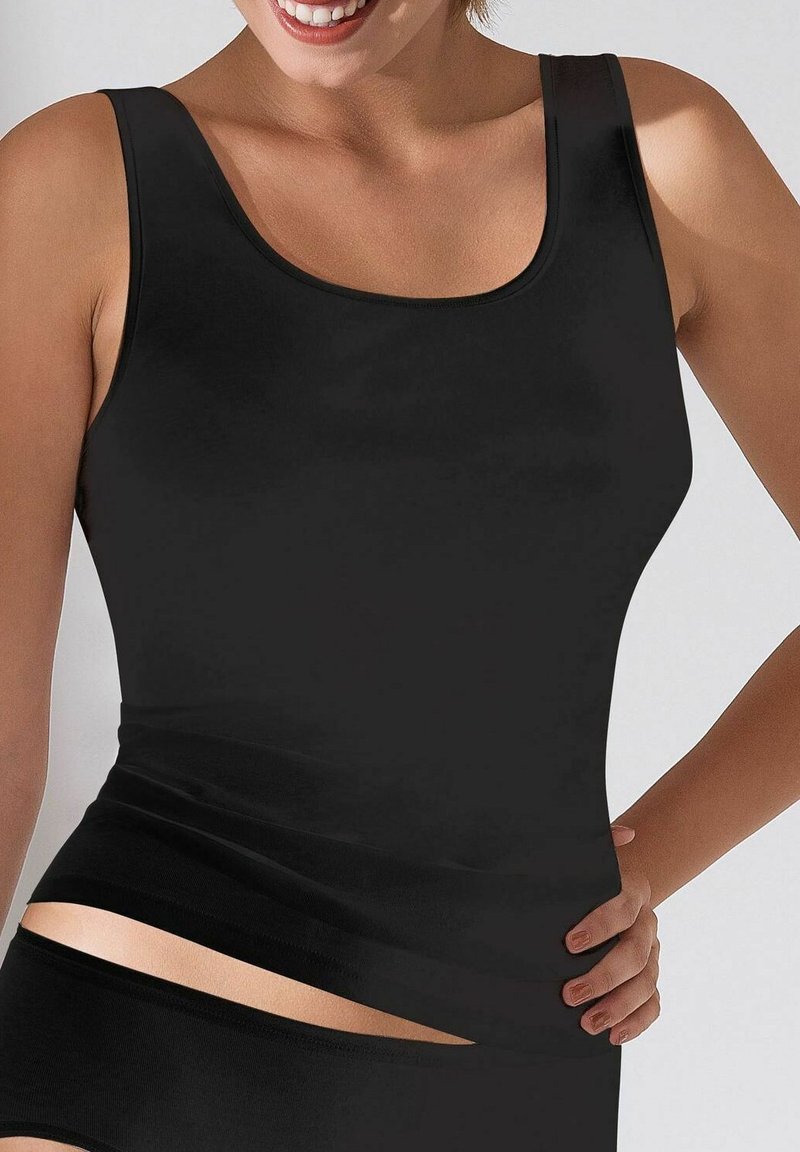 Pompadour BREITE TRÄGER SERIE PASSION  3 STÜCK - Undershirt - schwarz