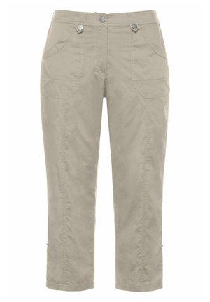 Ulla Popken 7/8 RETROUSSABLE POCHES - Broek - beige