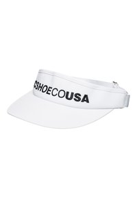 Gorra visera blanca con texto bordado en negro "CSHOECOUSA" en la parte frontal, diseñada con un ala curva y una correa trasera ajustable.