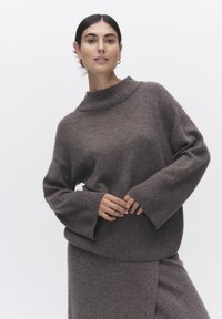 STOCKH LM Studio STEFANIA PREMIUM TURTLENECK - Stickad tröja - taupe melange
