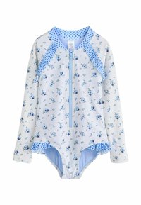 Niet geselecteerd, blue white floral polka dot