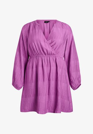 Zizzi, STRUKTURIERTES IN WICKELOPTIK - Vestido informal - cattleya orchid
