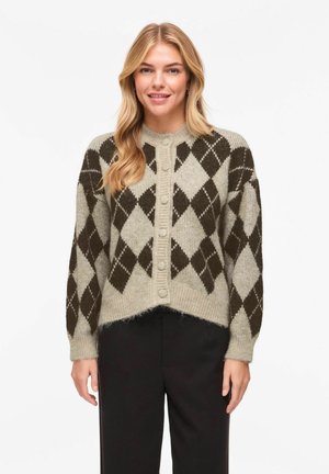 VIKARLEY KARIERTE - Cardigan - natural melange