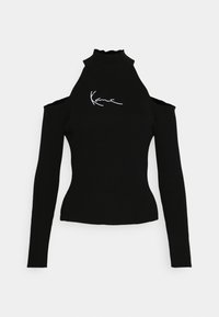 SMALL SIGNATURE CUTOUT TURTLE NECK - Langarmshirt - black