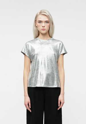 VIHANNAN O NECK - Paprasti marškinėliai - silver coloured
