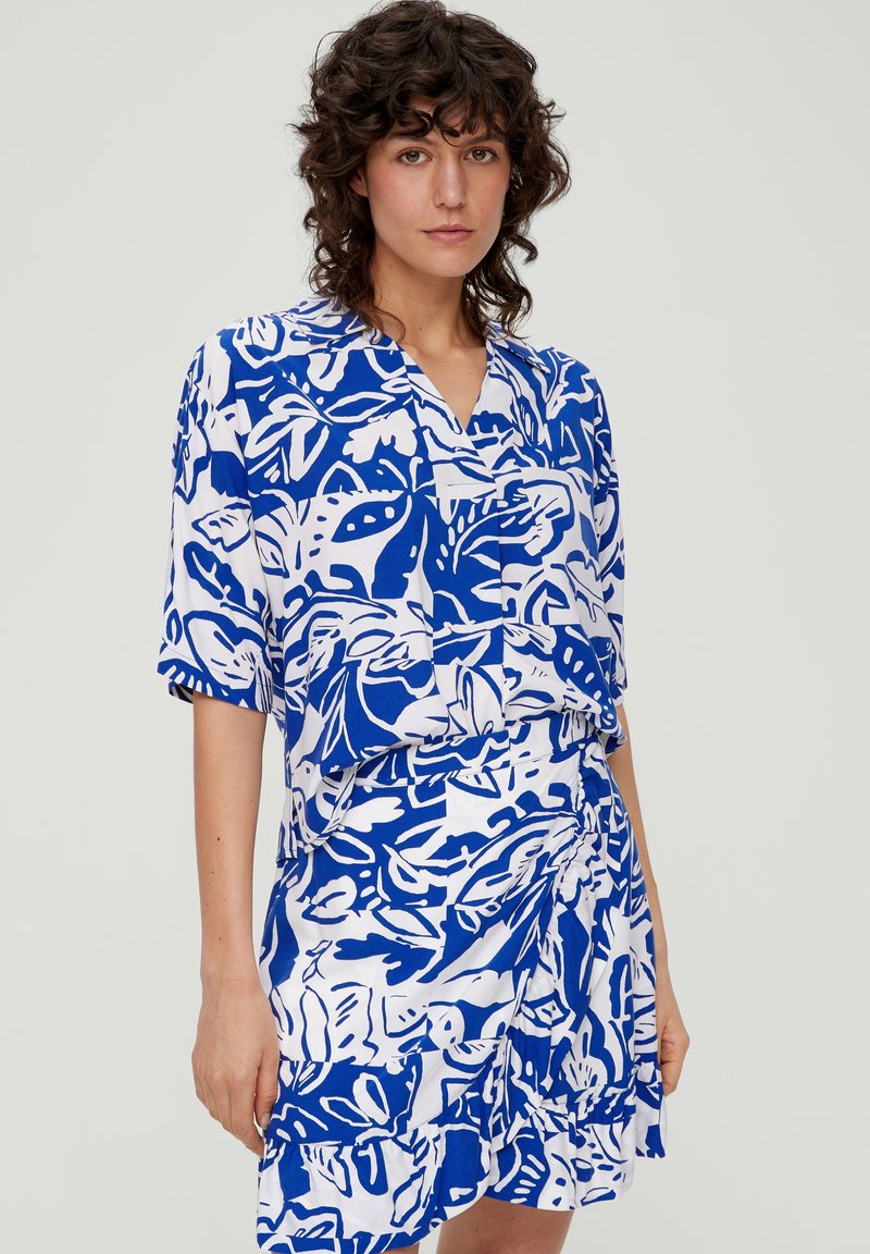 s.Oliver MIT FALTEN DETAIL - Camicetta - royalblau