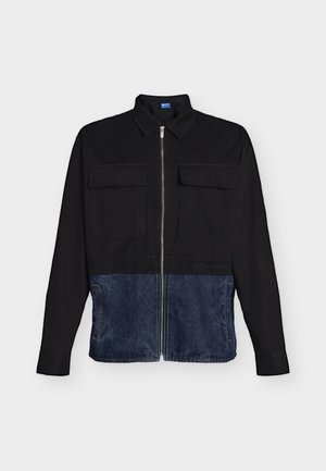 Karl Lagerfeld Jeans, MIXED OVERSHIRT - Καλοκαιρινό μπουφάν - washed dark blue/black
