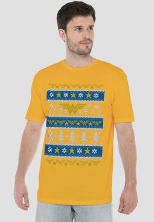 Cotton Soul, DC WONDER WOMAN WONDER WOMAN CHRISTMAS SWEATER - T-Shirt print - gold-coloured