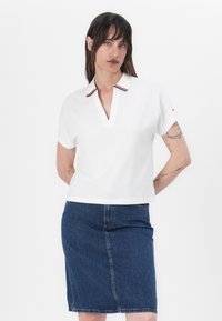 Tommy Hilfiger TIPPING OPEN - Polo shirt - ecru