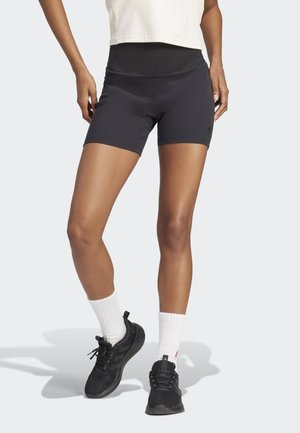 adidas Sportswear LOUNGE RIBBED HIGH-WAIST BIKE - Punčochy - black