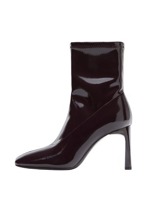 HEELED - High heeled ankle boots - dark red