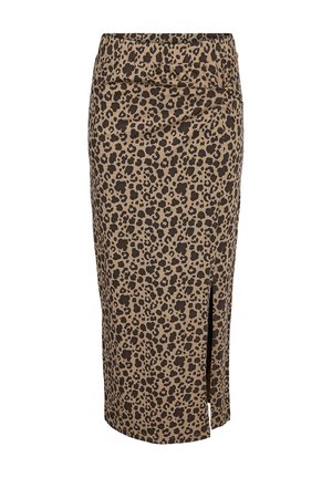 Noisy May NMCAMILLA LONG KNOT JRS NOOS - Maxi skirt - braun