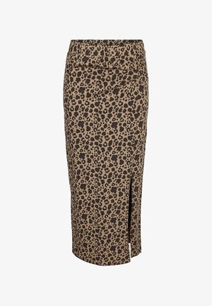 Noisy May NMCAMILLA LONG KNOT JRS NOOS - Maxi skirt - braun