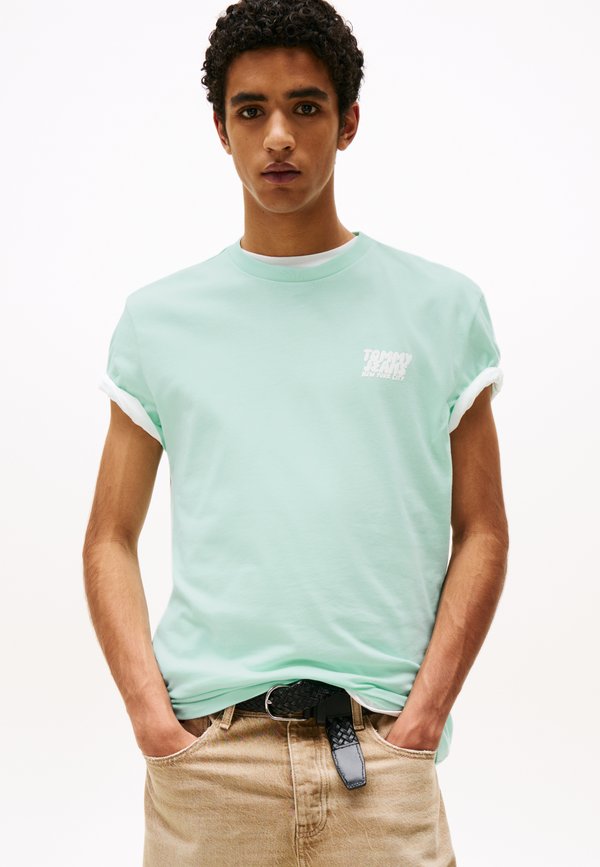 BUBBLE BACK TEE UNISEX - Print T-shirt - spring mint2