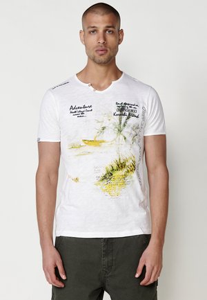 SHORT-SLEEVED - Print T-shirt - crudo off white