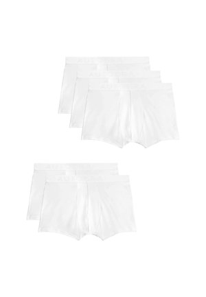 Witte katoenen boxershorts in een verpakking van vier, met een gladde textuur, comfortabele pasvorm en een subtiele reliëfbandontwerp.