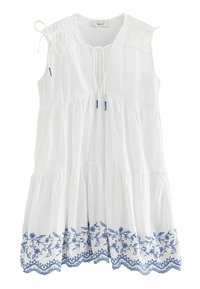 Next EMBELLISHED TIERED REGULAR FIT - Vapaa-ajan mekko - white blue
