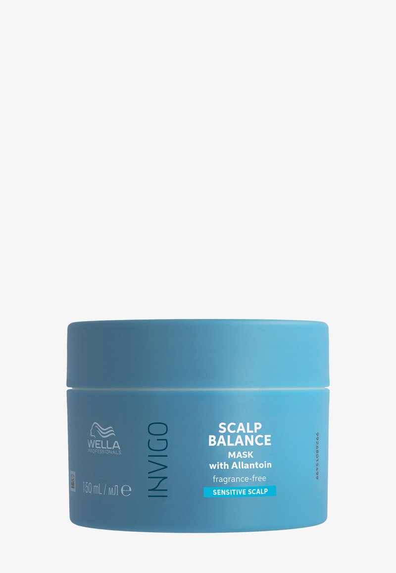 Pot bleu de masque Wella Professionals Invigo Scalp Balance pour cuir chevelu sensible, sans parfum avec allantoïne, 150 ml.