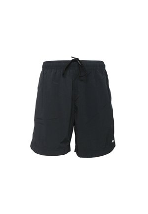 Shorts da nuoto neri realizzati in materiale leggero, dotati di un elastico in vita con cordino e un piccolo logo sulla gamba sinistra.