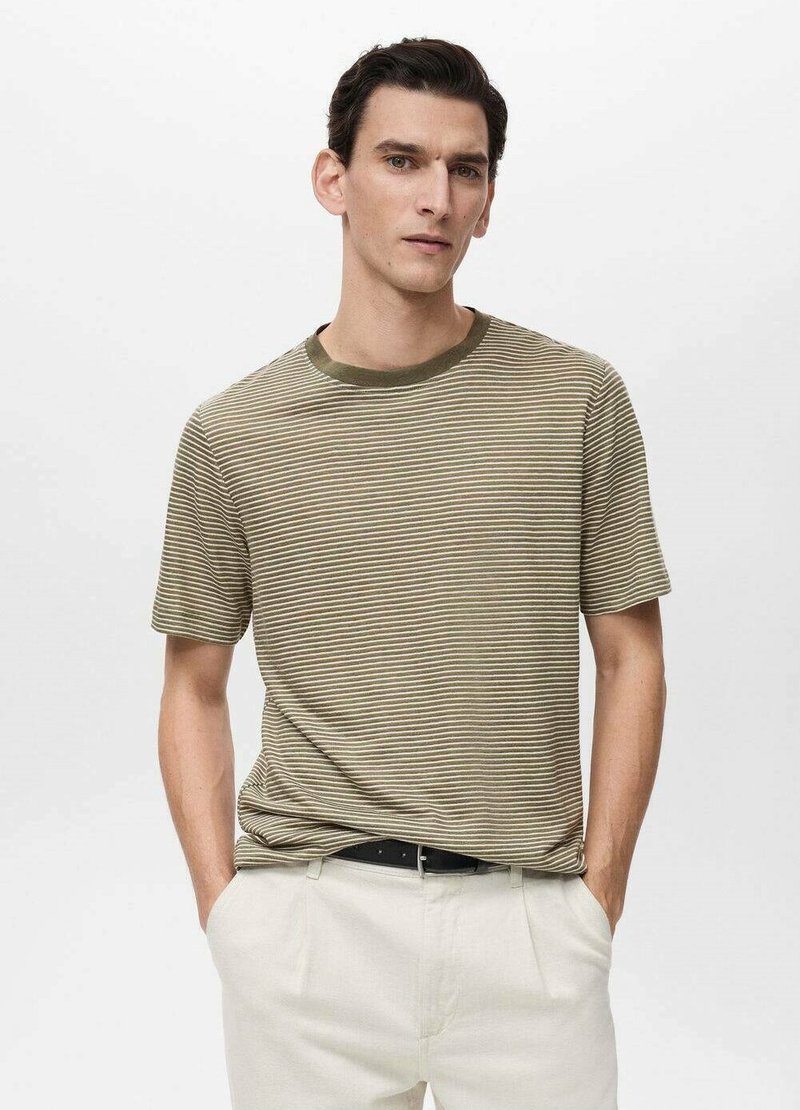 Mango Tricou cu imprimeu - green