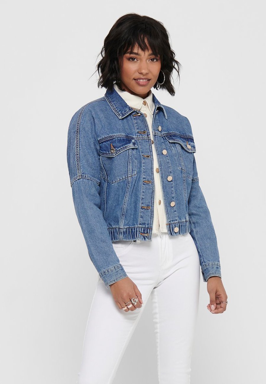 JEANSJACKE CROPPED Spijkerjas medium blue denim JEANSJACKE CROPPED Spijkerjas medium blue denim