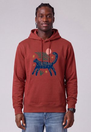 watapparel, LOVE AND FLEX UNISEX - Sweat à capuche - earthy red