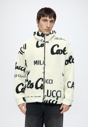 Carlo Colucci TEDDY JACKET UNISEX - Flísová bunda - off-white multicolor