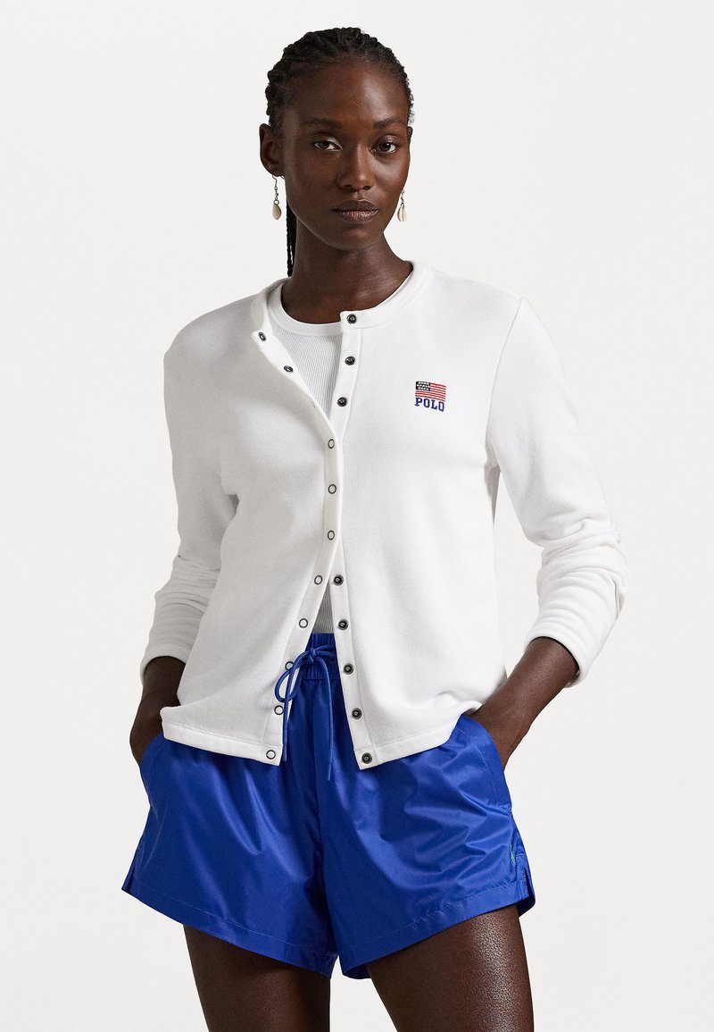 Polo Ralph Lauren - LOGO FLAG FRENCH TERRY CARDIGAN - Strickjacke - white, Vergrößern