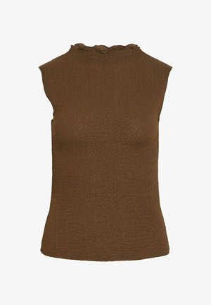 VILA, TOP VIDELIA STEHKRAGEN - Μπλούζα - slate black