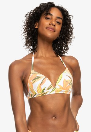 PRINTED CLASSICS - TRIANGLE - Haut de bikini - bright white subtly salty flat