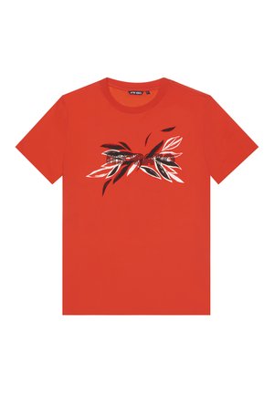 Print T-shirt - poppy red