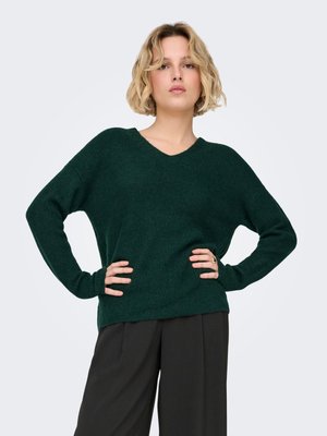 ONLY, ONLCAMILLA V-NECK L/S PULLOVER KNT NOOS - Jumper - scarab