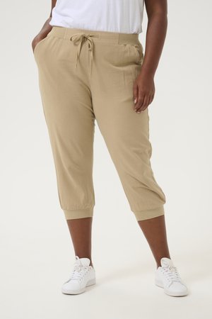 Kaffe Curve KCCAPRI - Tracksuit bottoms - classic sand