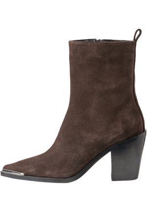 Bottines à talons hauts - mocca