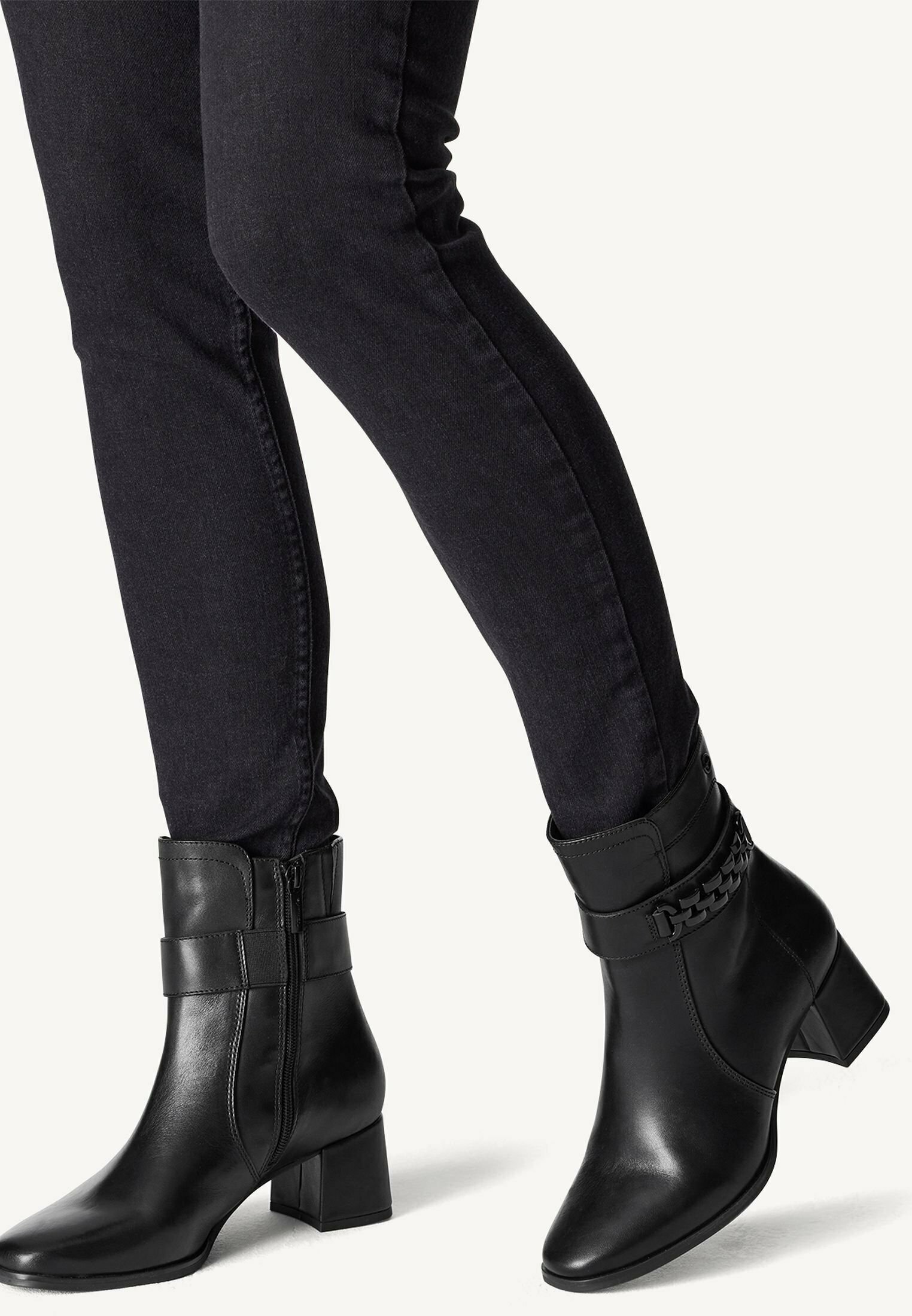 Tamaris Stiefelette 1-25271-41 – Bequeme Damenstiefelette Mit Blockabsatz & Gepolsterter Sohle