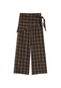 TAILORED FIT SCARF   - Stoffhose - dark brown