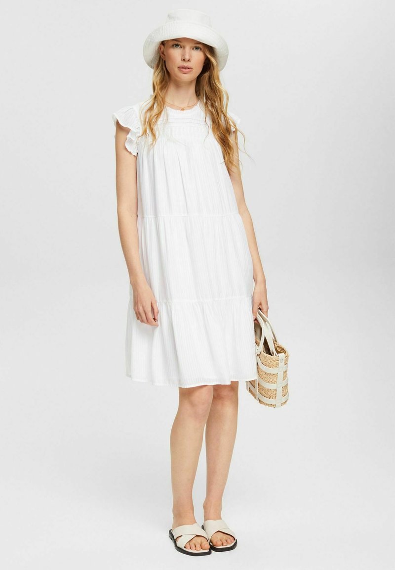Damen Kleider | Esprit MIT ZARTEN STREIFEN Freizeitkleid white/weiß - FN53772 Damen Kleider | Esprit MIT ZARTEN STREIFEN Freizeitkleid white/weiß - FN53772