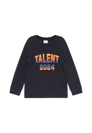 MIT SCHRIFT-PRINT - Maglietta a manica lunga - navy