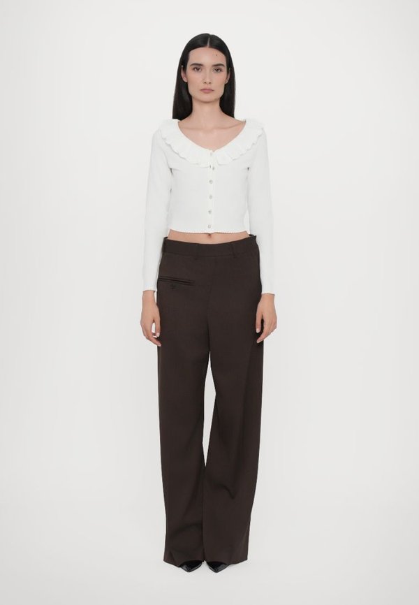 POINTELLE TRIM SHORT CARDIGAN - Cardigan - cream2