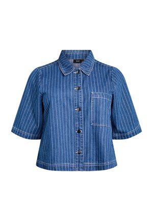 Zizzi GESTREIFTE  - Button-down blouse - blue denim stripe
