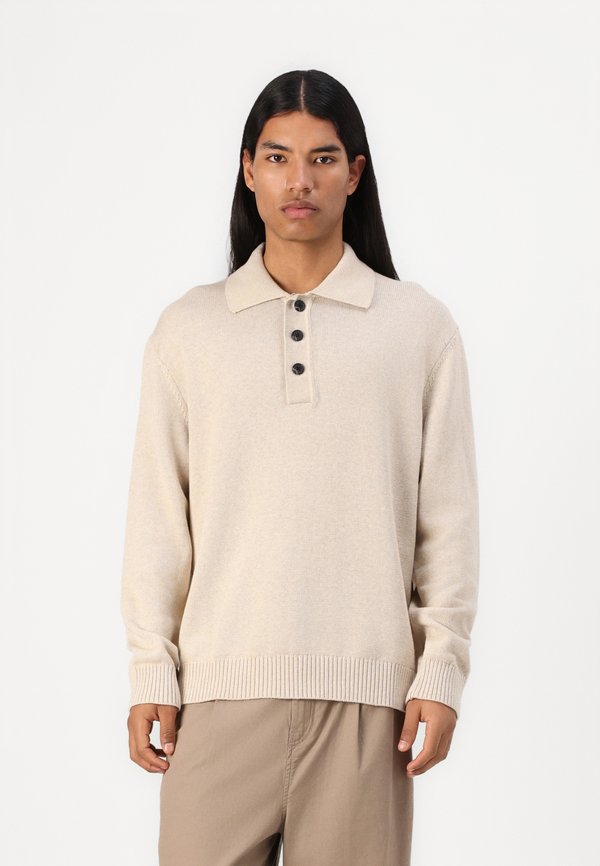 SLHJAKOB RELAXED - Long sleeved top - oatmeal melange
