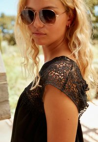 Next CROCHET INSERT SWING-REGULAR FIT - Tops - black